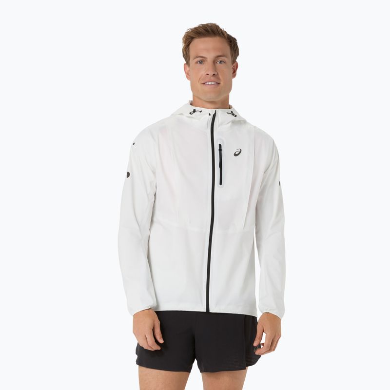 Pánská běžecká bunda ASICS Fujitrail Elite Waterproof Jacket cream