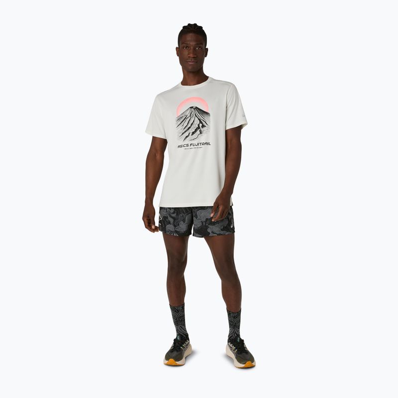 Pánské běžecké tričko Asics Fujitrail Logo Ss Top Cream 2