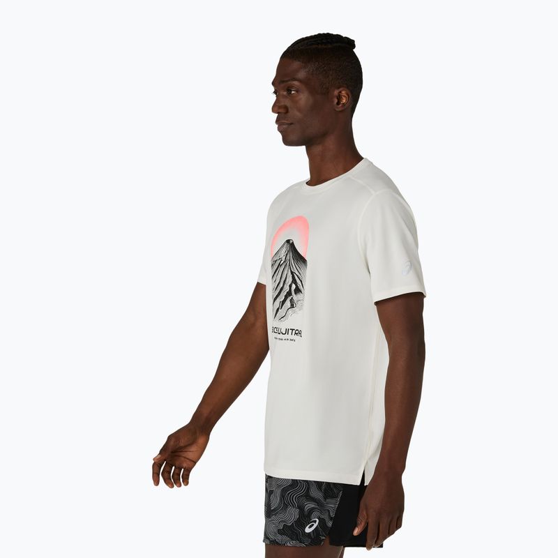 Pánské běžecké tričko Asics Fujitrail Logo Ss Top Cream 4