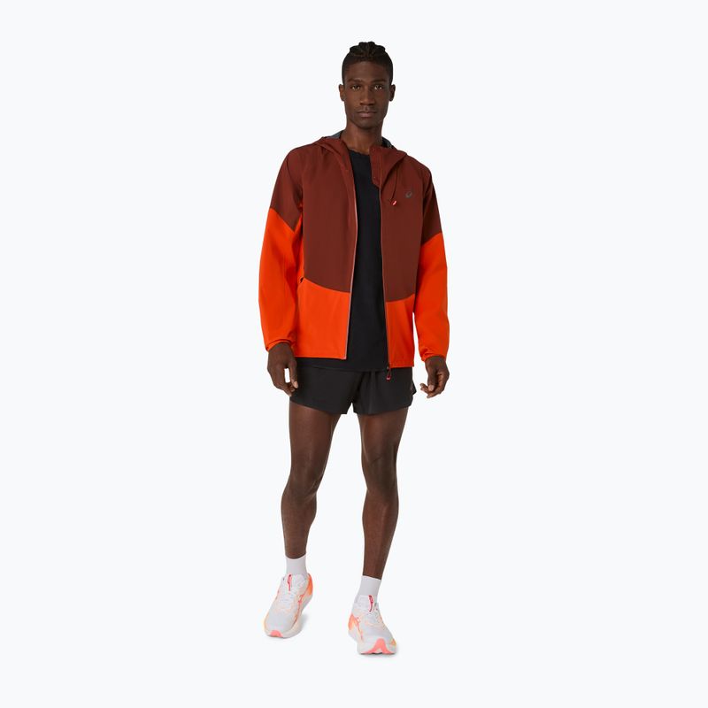 Pánská běžecká bunda ASICS Metarun Legend Jacket cherry tomato/singed red 2