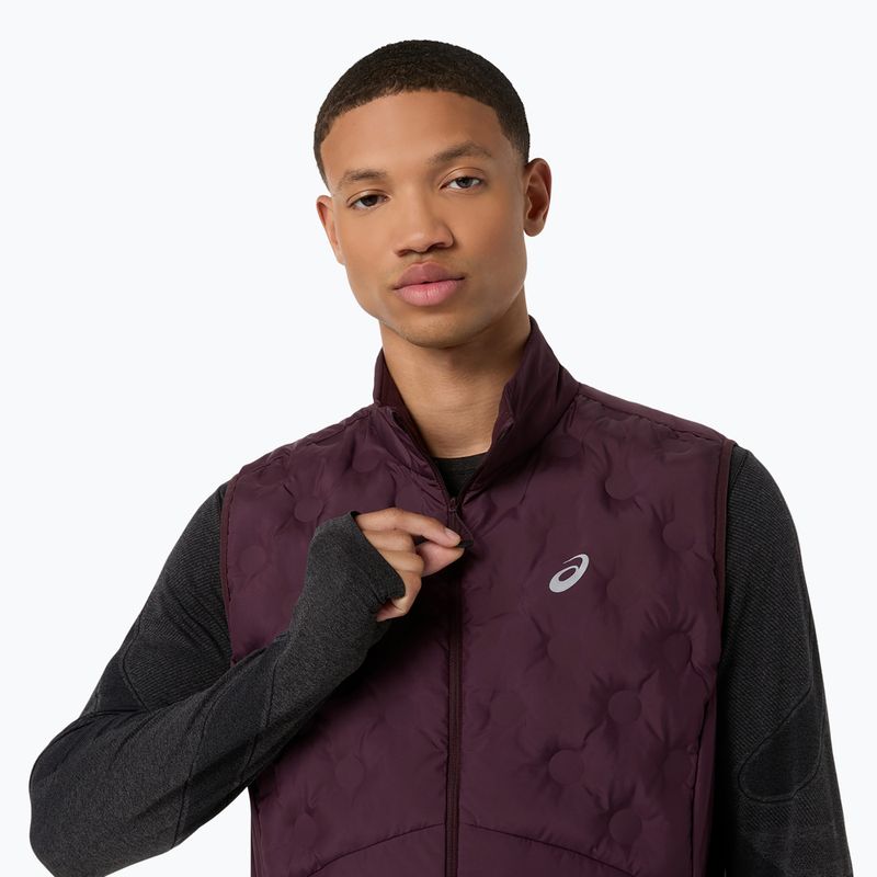 Pánská běžecká vesta Asics Road Winter Gilet dark currant 5