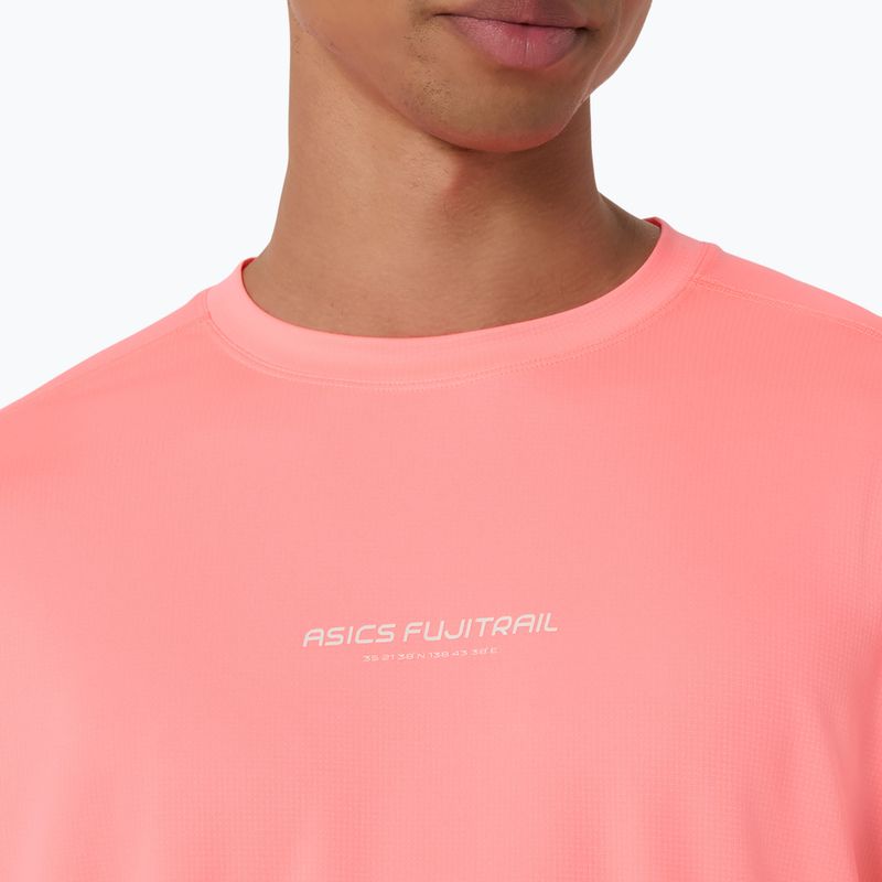 Pánské běžecké tričko Longsleeve Asics Fujitrail Logo Ls Top Sun Coral 5