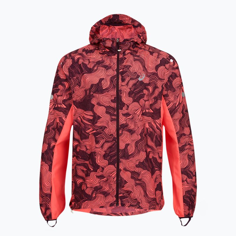 Pánská běžecká bunda Asics Fujitrail Packable Jacket blazing coral/dark aubergine 9