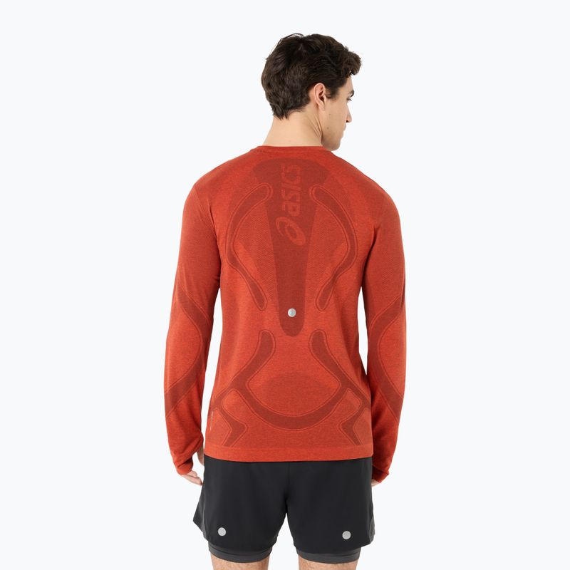 Pánské běžecké tričko Longsleeve ASICS Road Seamless Top singed red 2