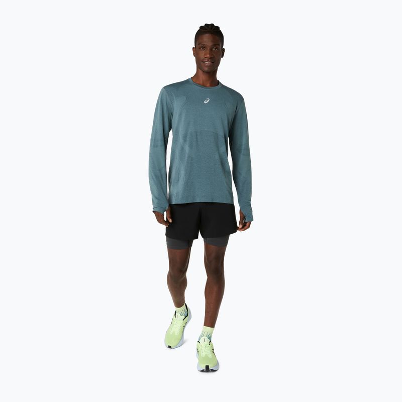Pánský běžecký longsleeve ASICS Road Seamless foggy teal 2