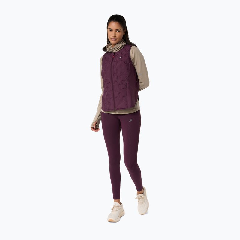 Dámská běžecká vesta Asics Nagino Run Padded Gilet dark aubergine 2