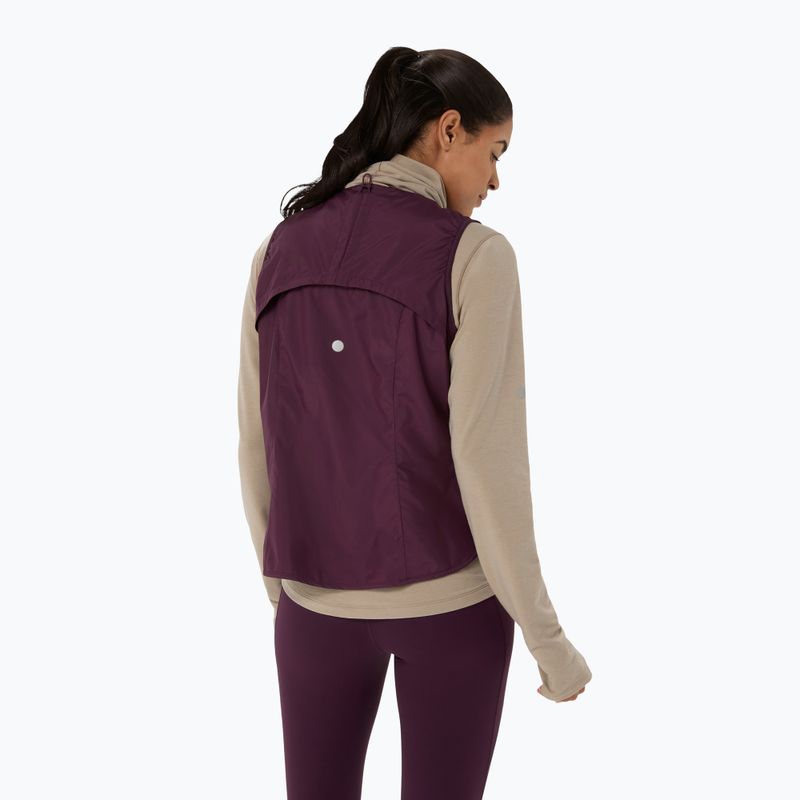 Dámská běžecká vesta Asics Nagino Run Padded Gilet dark aubergine 3