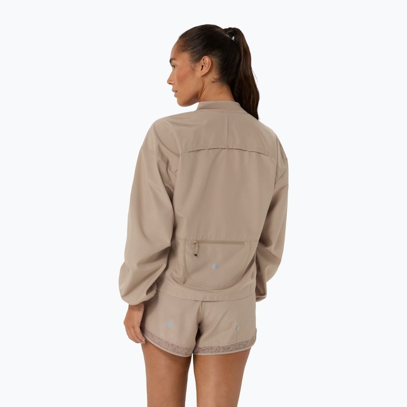 Dámská běžecká bunda ASICS Nagino Run Adjustable Jacket greige 3