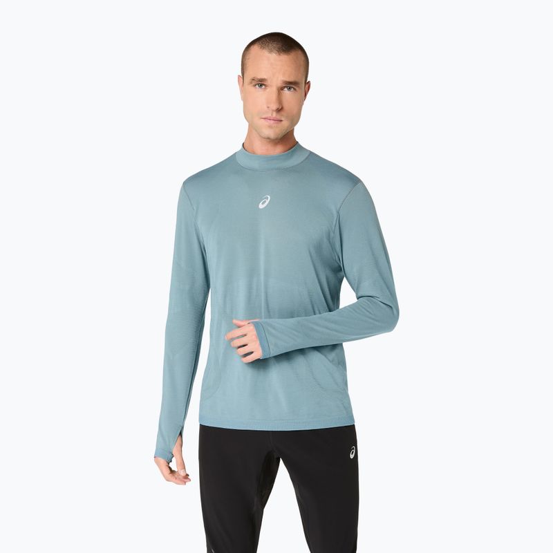 Pánská termo mikina ASICS Road Winter Seamless Top foggy teal