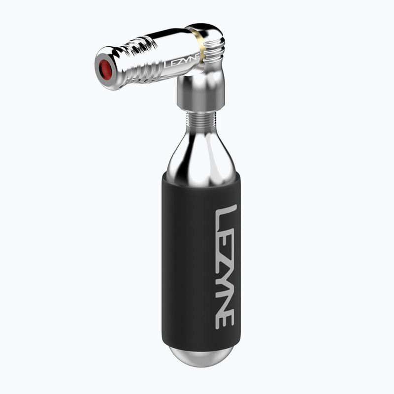 Cyklistická pumpa Lezyne Trigger Speed Drive CO2 + 16 g kazeta lesklá stříbrná
