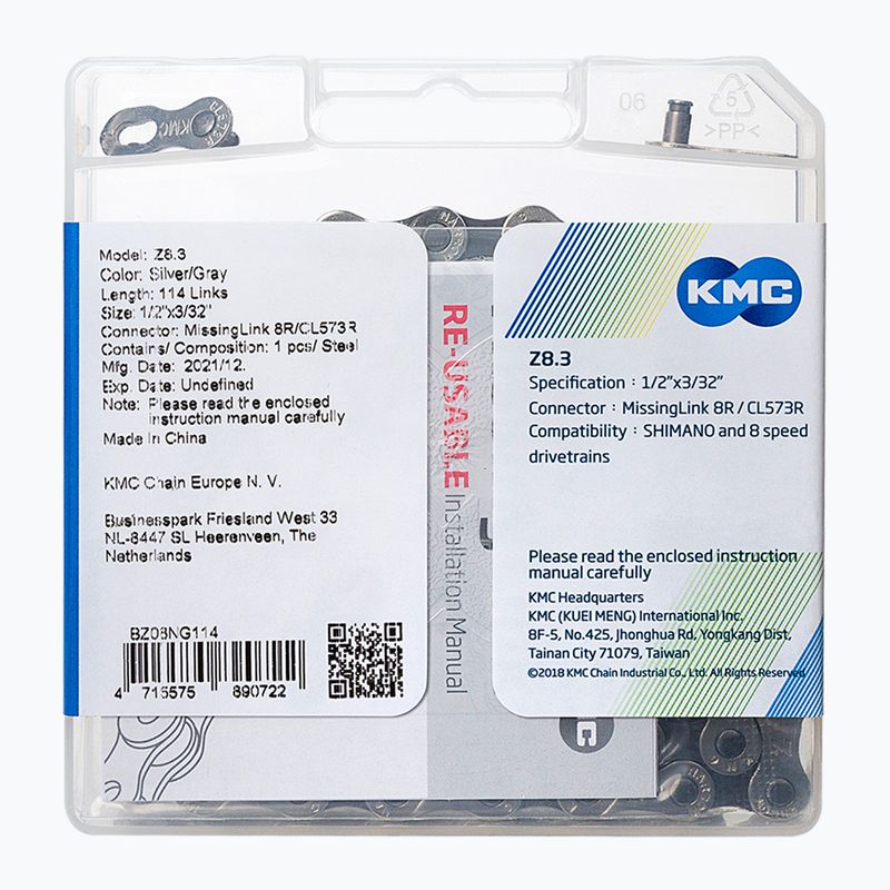 Řetěz KMC Z8 x114 šedý BZ08NG114 2