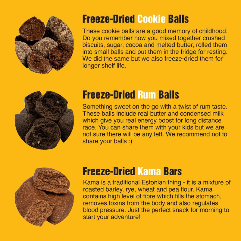 Snack Tactical Foodpack Freeze Dried Rum Balls 40 g 3