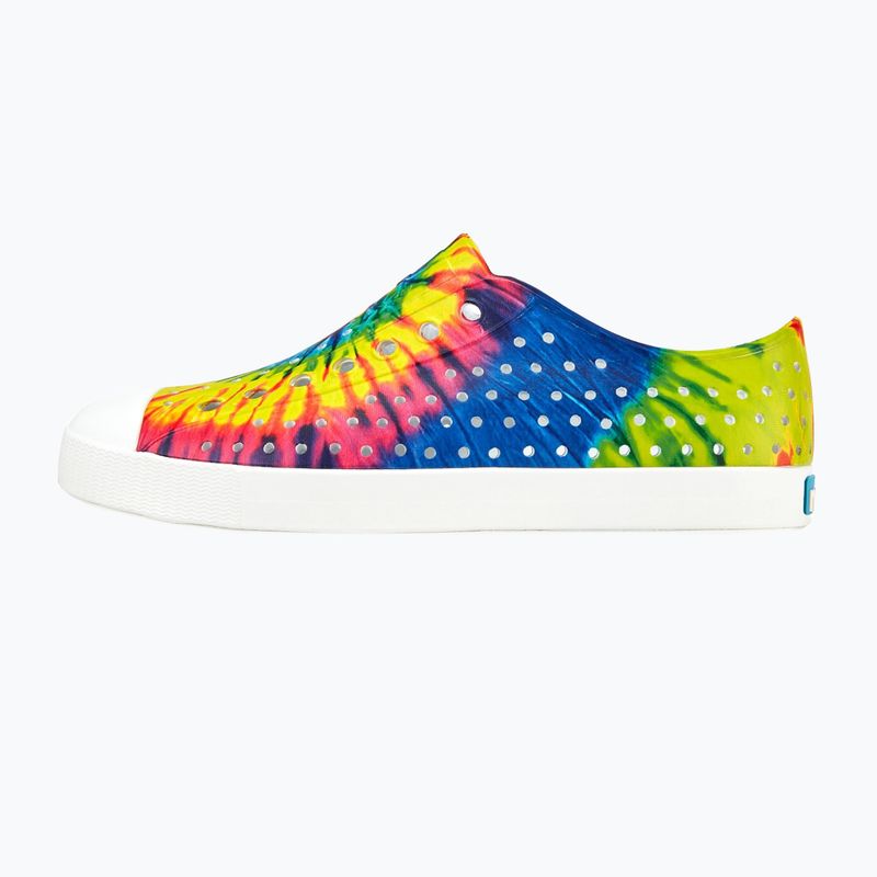 Native Jefferson Print dětské tenisky shell white/shell white/neon multi tie dye 10