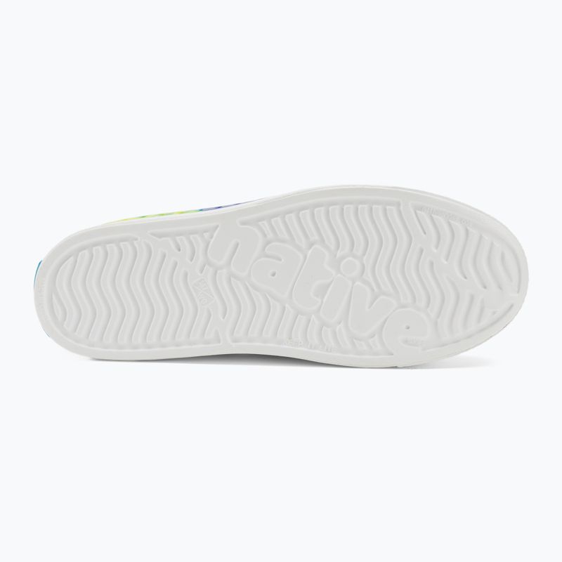 Native Jefferson Print dětské tenisky shell white/shell white/neon multi tie dye 5