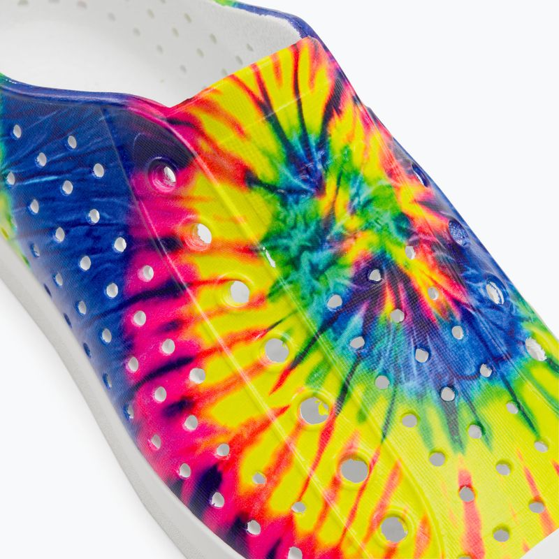 Native Jefferson Print dětské tenisky shell white/shell white/neon multi tie dye 8