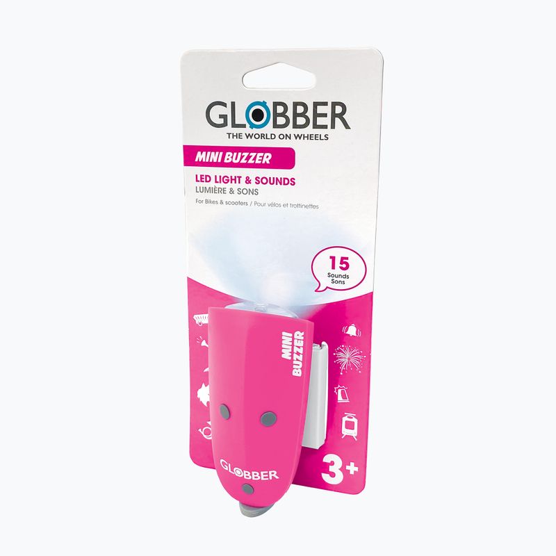 Lampička s klaksonem Globber Mini Buzzer deep pink 2