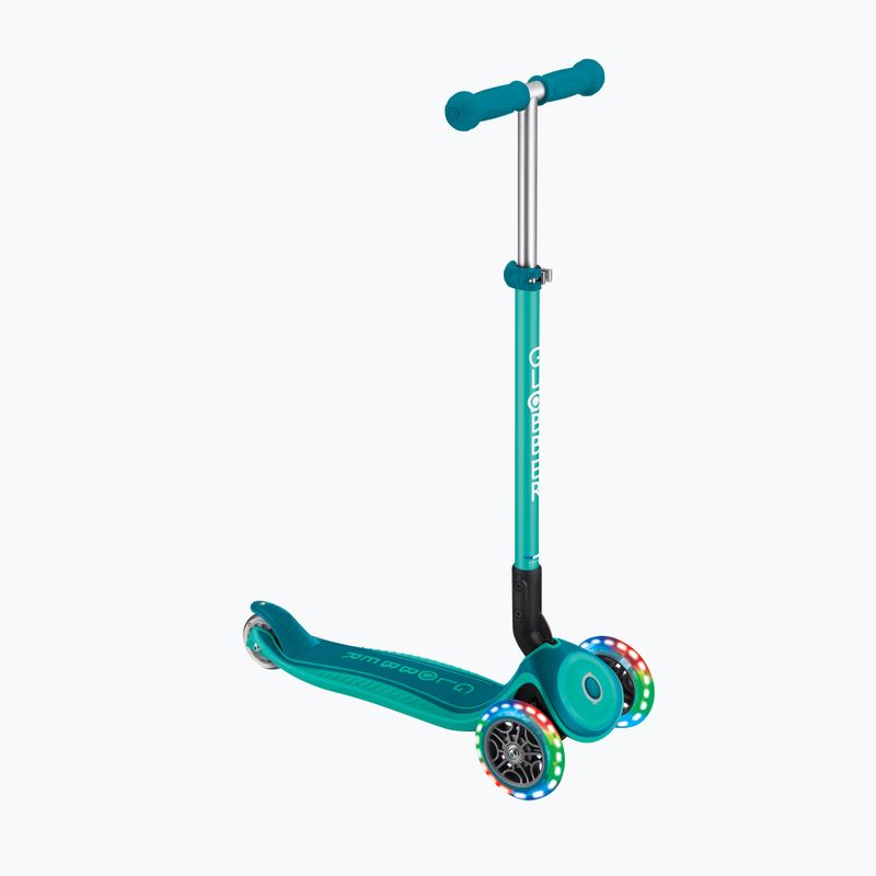 Dětská koloběžka Globber Primo Foldable Plus Lights dark emerald green