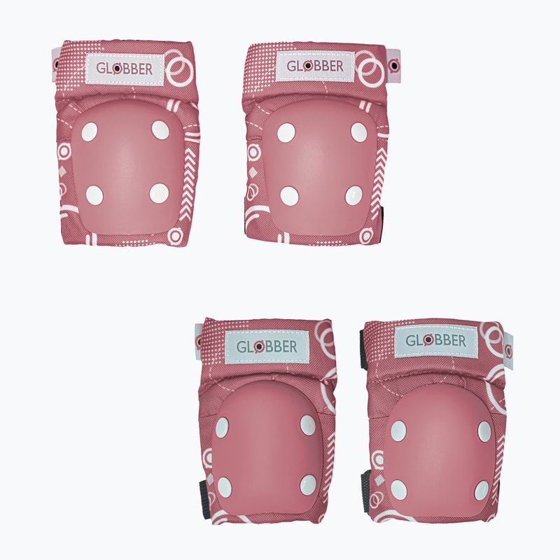 Sada dětských chráničů  Globber Toddler deep pastel pink/shapes