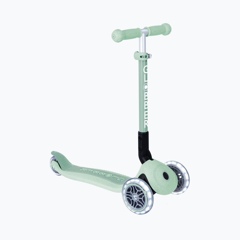Dětská koloběžka Globber Junior Foldable Lights Eco pistachio