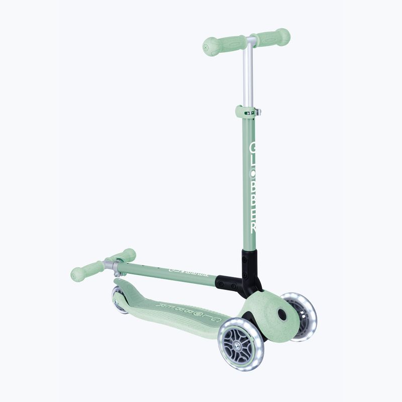 Dětská tříkolová koloběžka Globber Junior Primo Foldable Lights Eco pistachio 9