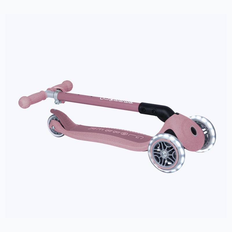 Dětská tříkolová koloběžka Globber Junior Primo Foldable Lights Eco berry 4