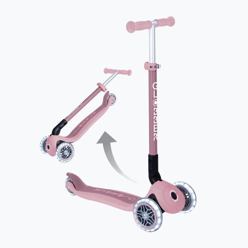 Dětská tříkolová koloběžka Globber Junior Primo Foldable Lights Eco berry 8