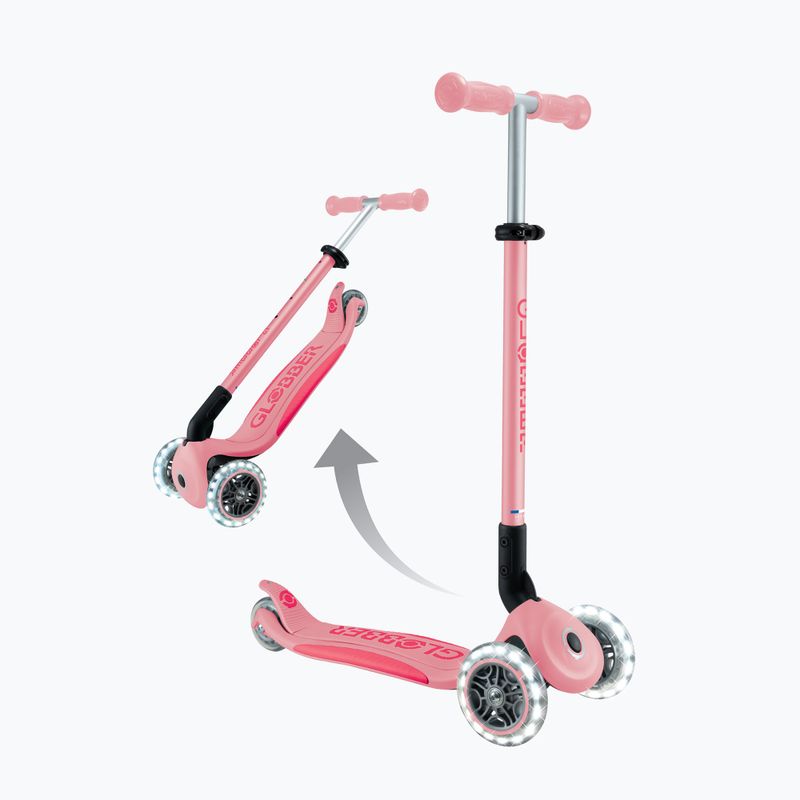 Dětská koloběžka Globber Primo Foldable Plus Lights pastel pink 6