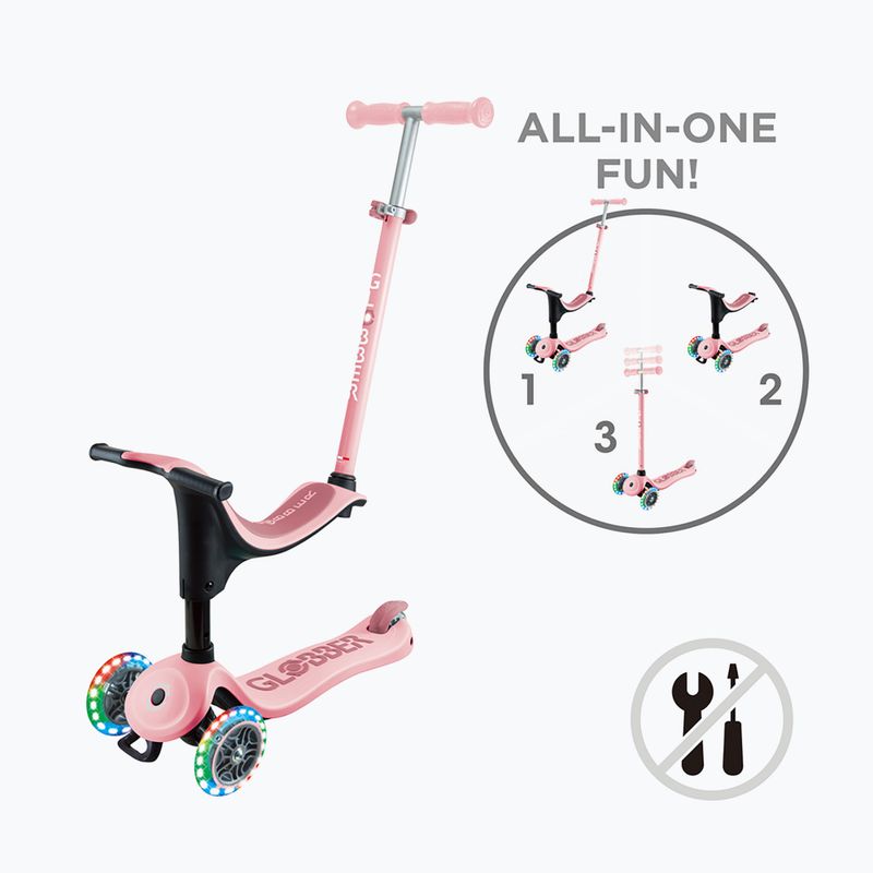 Dětská koloběžka Globber Go.Up Sporty Lights pastel pink 15