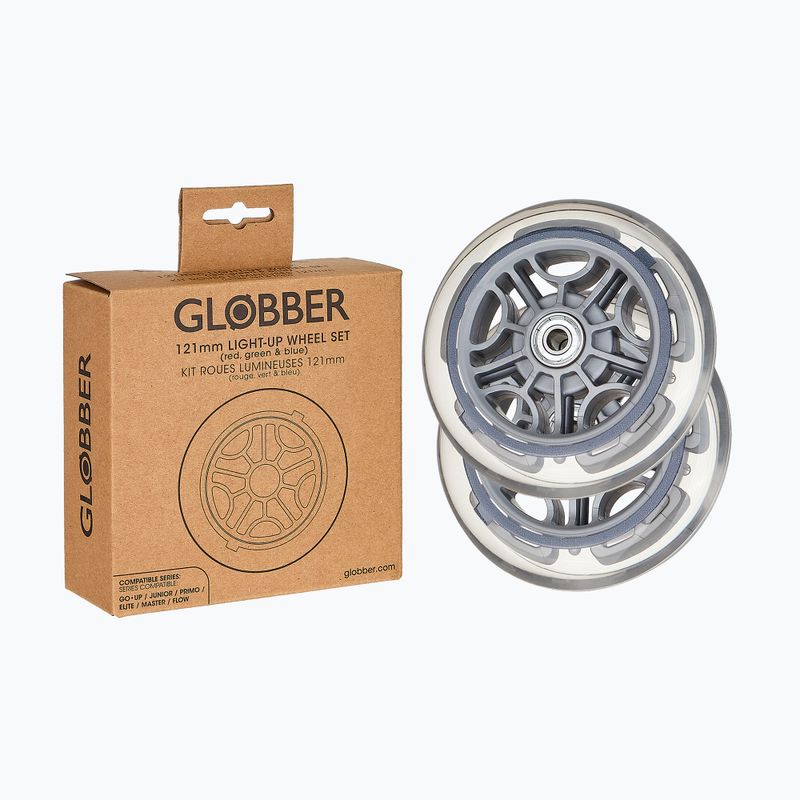 Kolečka na koloběžku Globber LED 121mm ABEC-9 2 pcs. LED multicolour 3