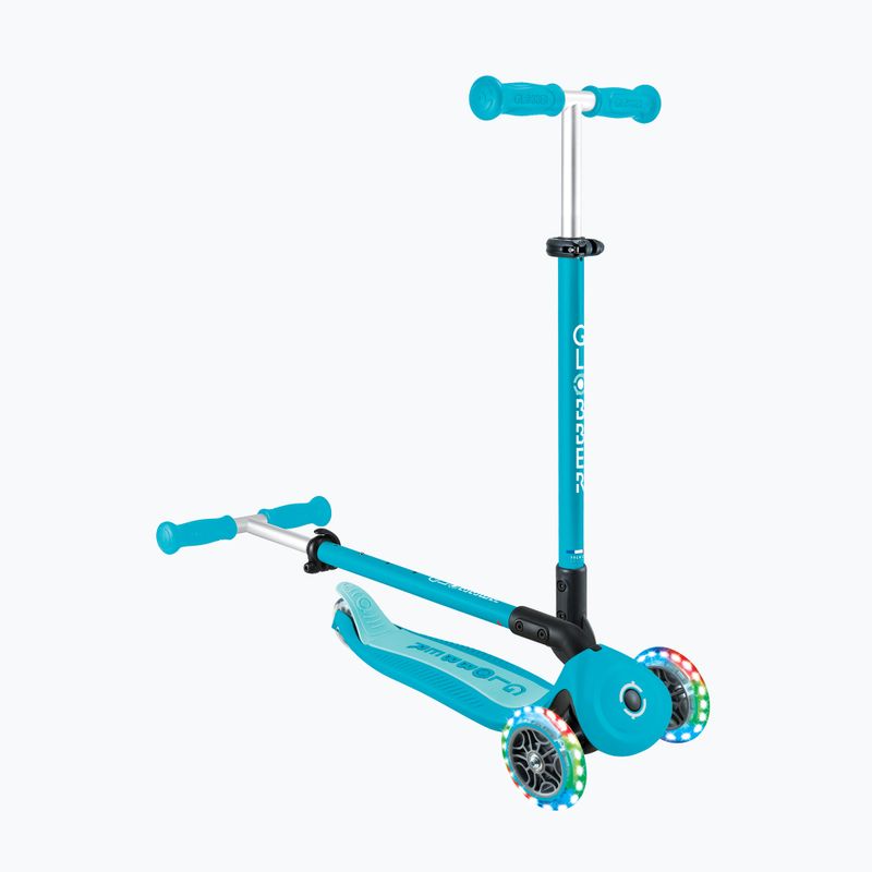 Dětská tříkolová koloběžka Globber Go.Up Active Lights 360 aqua 16
