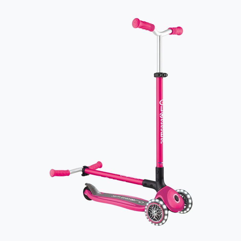 Dětská tříkolová koloběžka Globber Master Lights fuchsia 10
