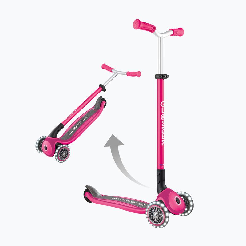 Dětská tříkolová koloběžka Globber Master Lights fuchsia 11