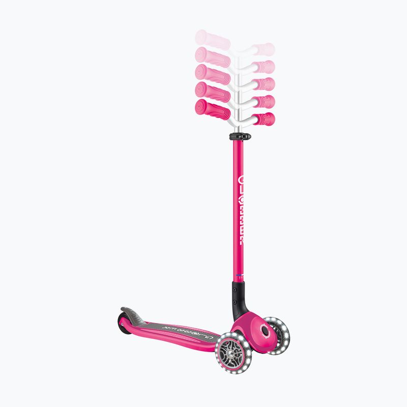 Dětská tříkolová koloběžka Globber Master Lights fuchsia 12