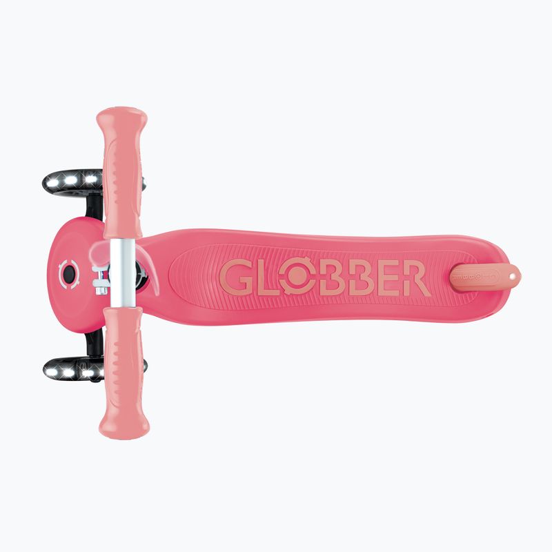 Dětská tříkolová koloběžka Globber Primo Plus Glow Lights coral pink 8