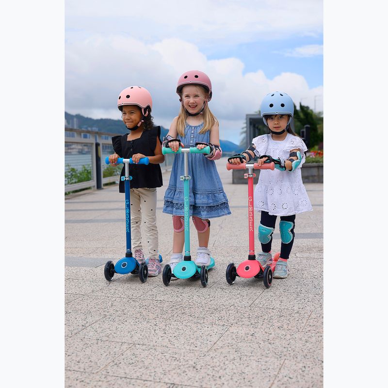 Dětská tříkolová koloběžka Globber Primo Plus Glow Lights coral pink 13