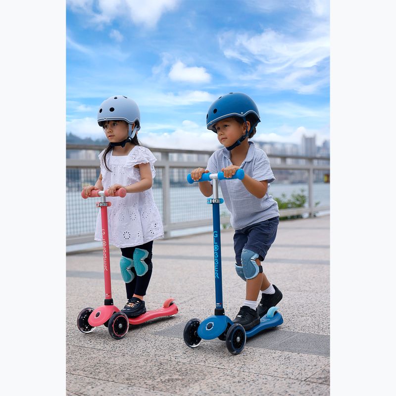 Dětská tříkolová koloběžka Globber Primo Plus Glow Lights coral pink 14