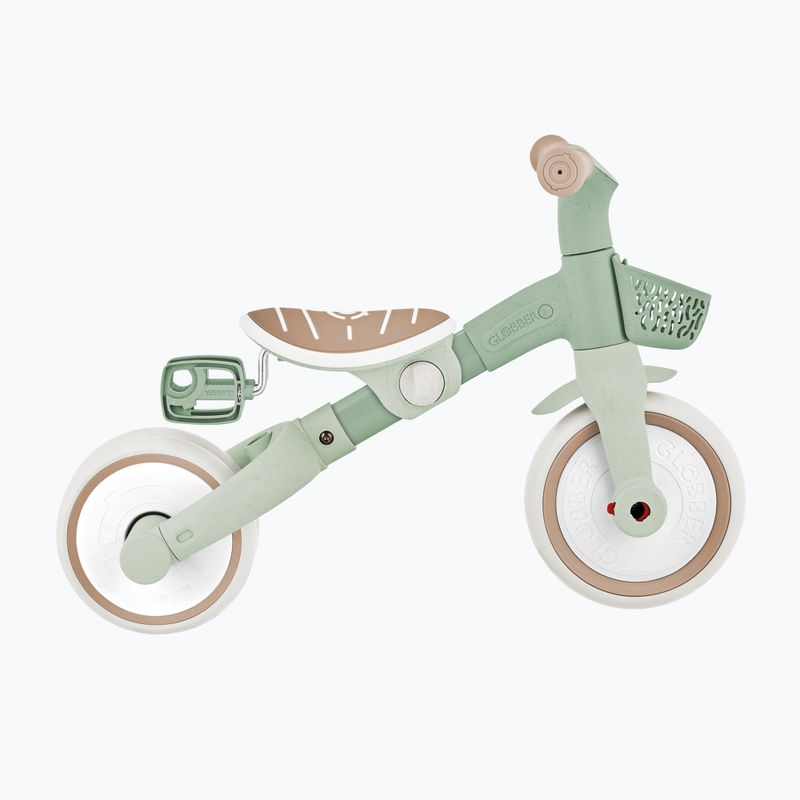Odrážedlo tříkolové s vodicí tyčí Globber Learning Trike 2w1 Plus Ecologic pistachio 2