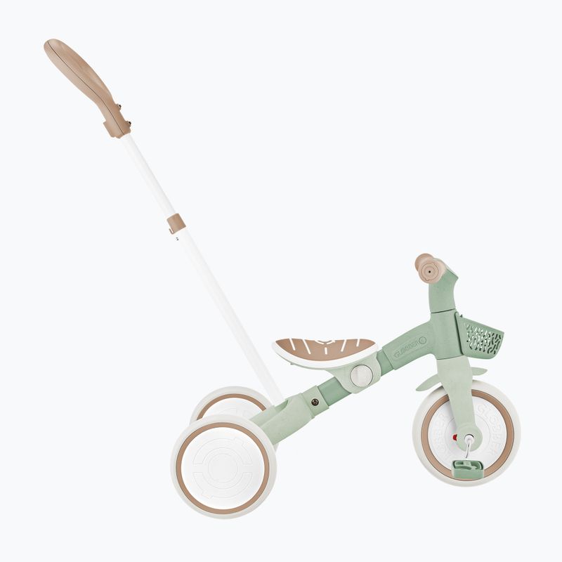 Odrážedlo tříkolové s vodicí tyčí Globber Learning Trike 2w1 Plus Ecologic pistachio 4