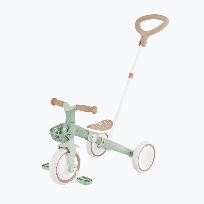 Odrážedlo tříkolové s vodicí tyčí Globber Learning Trike 2w1 Plus Ecologic pistachio 7