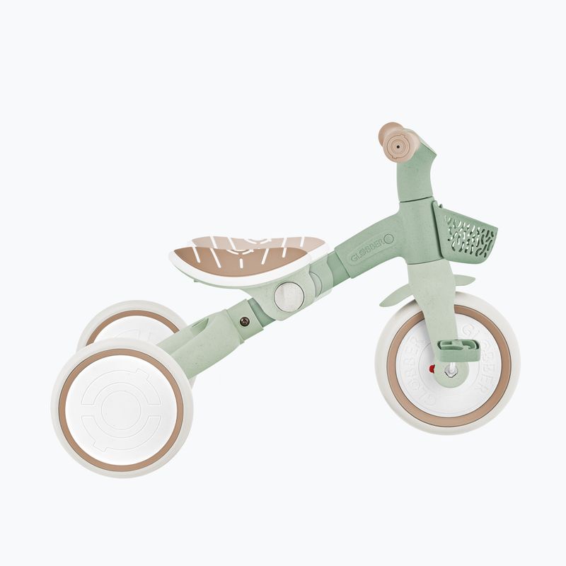 Odrážedlo tříkolové s vodicí tyčí Globber Learning Trike 2w1 Plus Ecologic pistachio 14