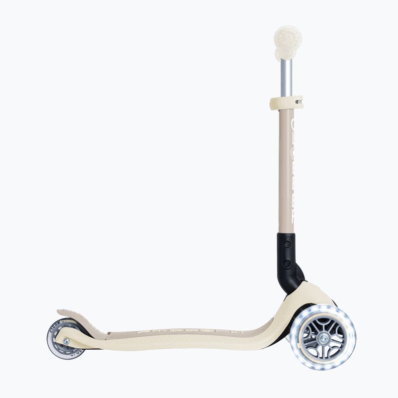 Dětská tříkolová koloběžka Globber Junior Foldable Lights Eco coconut 2