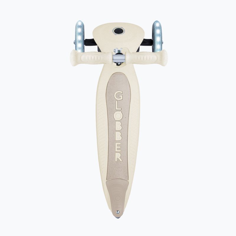 Dětská tříkolová koloběžka Globber Junior Foldable Lights Eco coconut 4