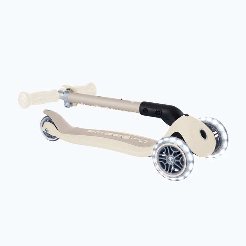 Dětská tříkolová koloběžka Globber Junior Foldable Lights Eco coconut 7