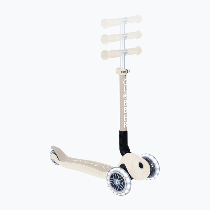 Dětská tříkolová koloběžka Globber Junior Foldable Lights Eco coconut 10