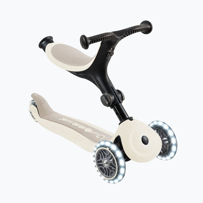 Dětská tříkolová koloběžka Globber Go.Up Active Ecologic Lights coconut 4