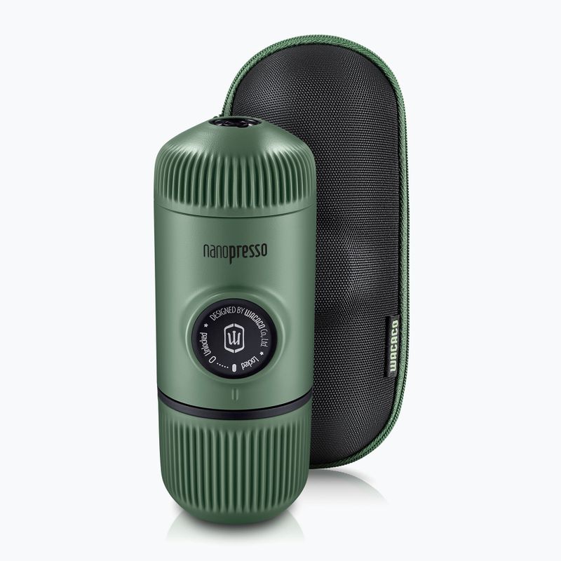 Přenosný kávovar Wacaco Nanopresso 80 ml + kufřík mechově zelený