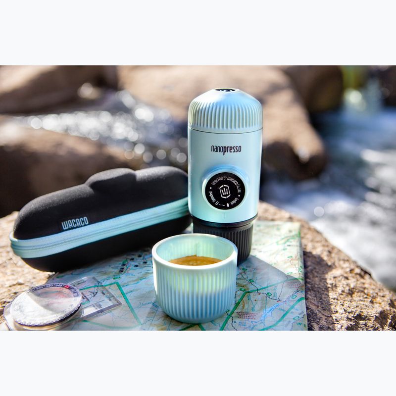 Přenosný kávovar Wacaco Nanopresso 80 ml + pouzdro arctic blue 6