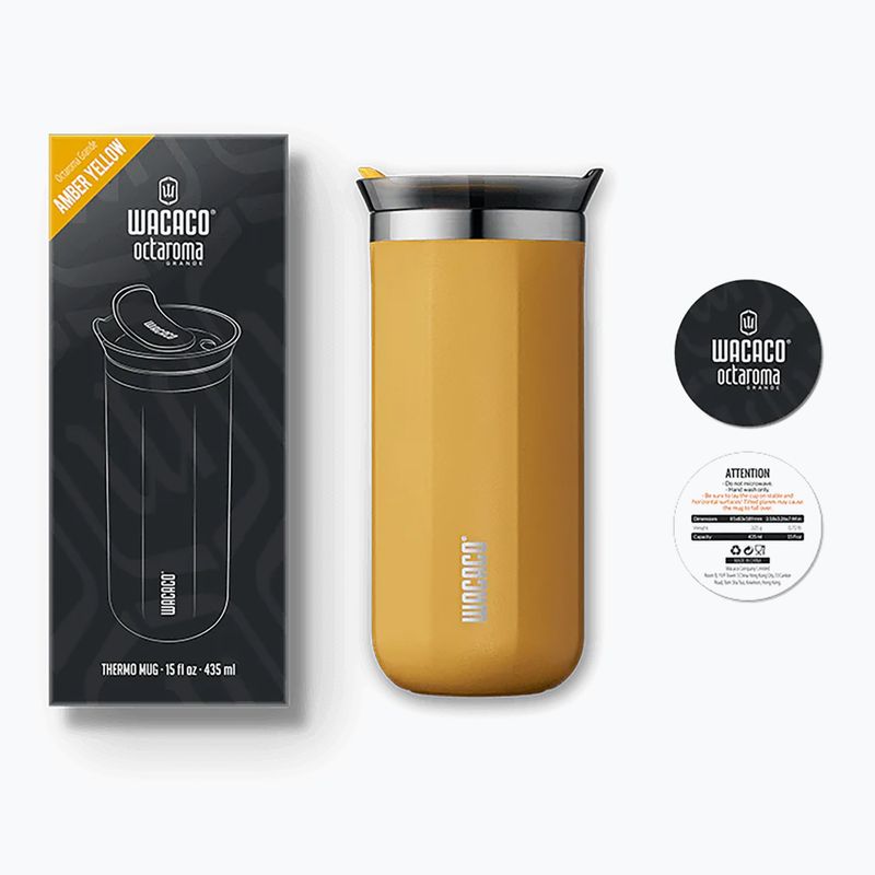 Termohrnek WACACO Octaroma Grande 435 ml amber yellow 2