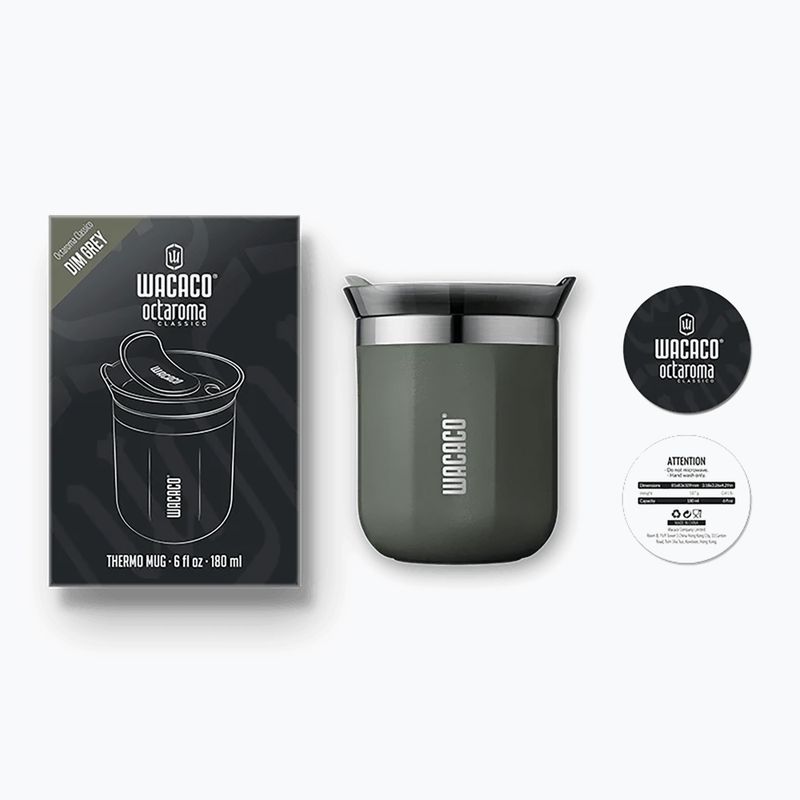 Termohrnek WACACO Octaroma Classico 180 ml dim grey 3