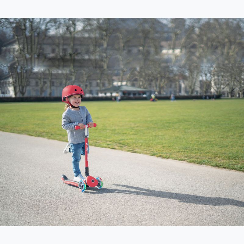 Dětská helma Globber Elite Lights new red racing 10